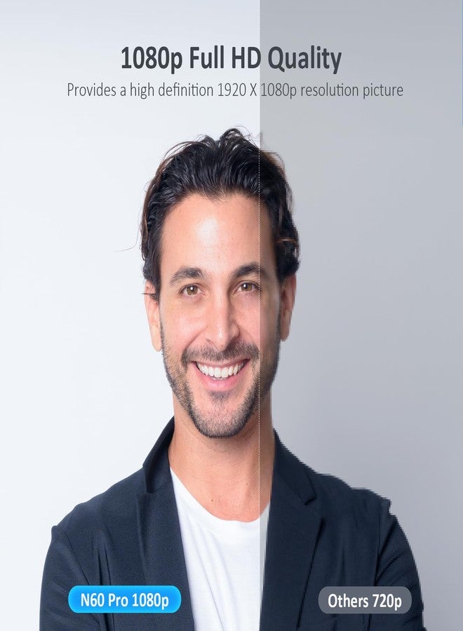 نيكسيجو كاميرا ويب NexiGo N60 Pro (الجيل الثاني) بدقة 1080 بكسل مع عدسة خالية من التشويش، وكابل بيانات USB A إلى Type-C، وميكروفون مانع للضوضاء، وغطاء للخصوصية، متوافقة مع Zoom/Skype/Teams/Webex، وأجهزة الكمبيوتر المحمولة، وأجهزة Mac، وأجهزة الكمبيوتر المكتبية. - Image 4