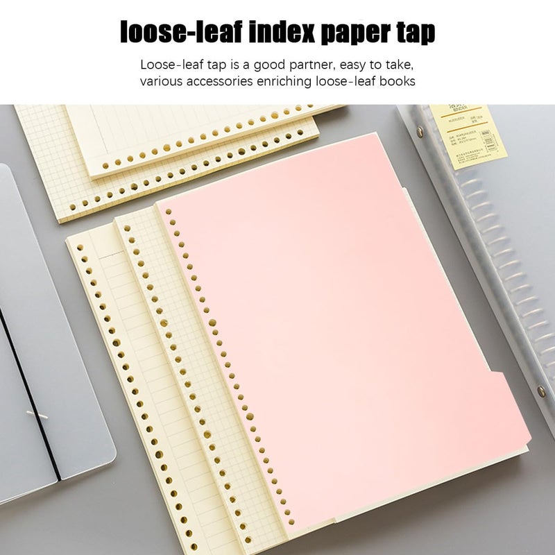 20Pcs A4 30 Hole Page Dividers Binder Tabs with 4 Color Index Labels Red Yellow Blue Green - Image 5