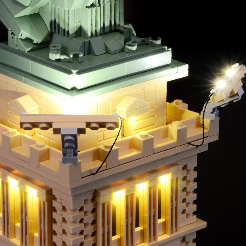 BRIKSMAX Led Lighting Kit for Architecture Statue of Liberty- Compatible with Lego 21042 Building Blocks Model- Not Include The Lego Set - Image 5