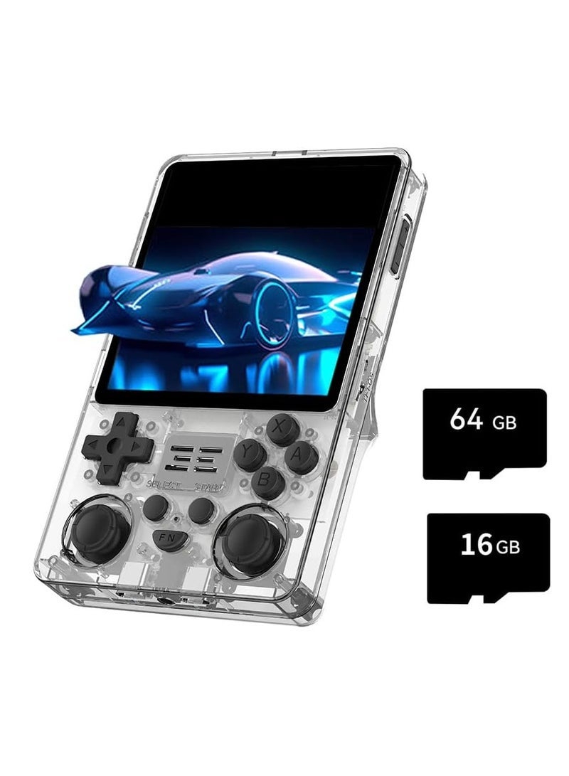 باوكيدي RGB20SX Handheld Game Console with 10000 Gmaes, 4-Inch IPS Open Source Linux Retro Portable Gaming Console, 5000Mah Battery Handheld Emulator Gift for Kids Adults (White, 64GB) - Image 1