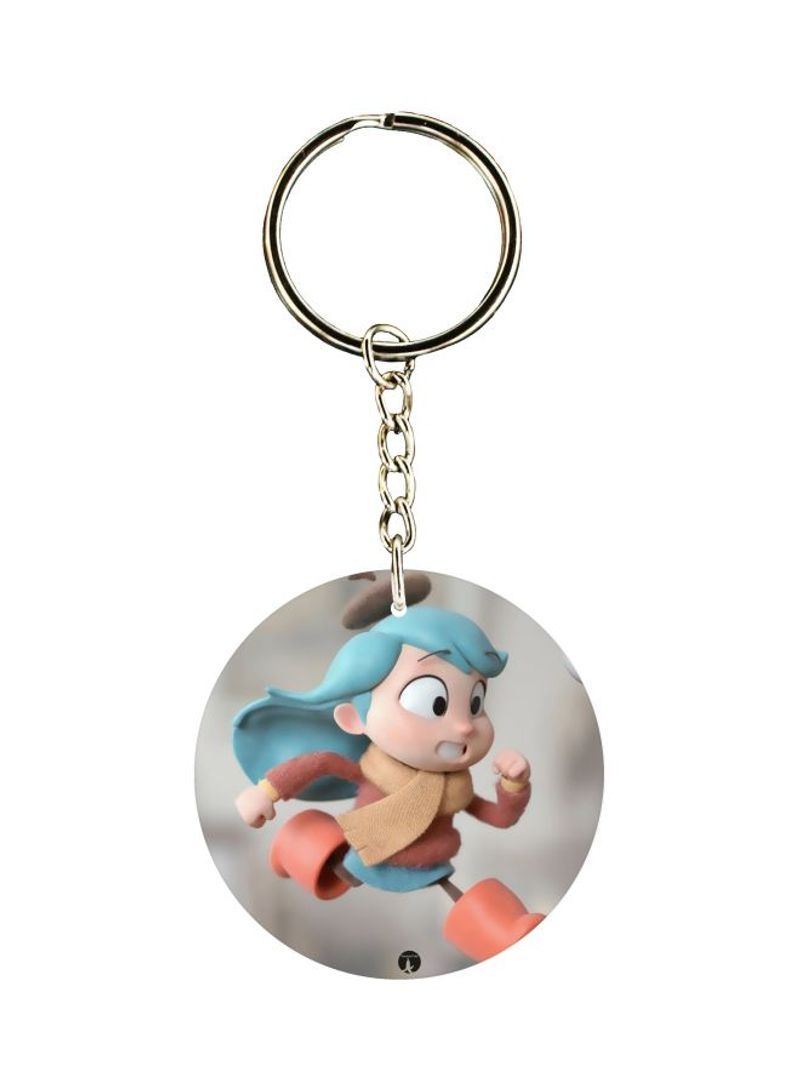 Double Sided Cartoon Printed Keychain