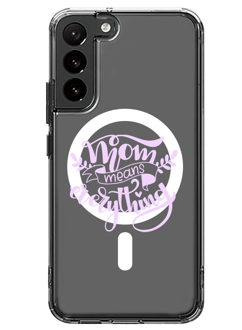 Theodor Magnetic Case for Samsung Galaxy S23 6.1-inch Compatible with MagSafe Wireless Charging, Shockproof Phone Bumper Cover Mom means everything copy - Image 1