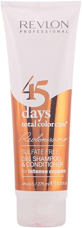 Revlon 45 Days Total Color Care 2 In 1 Shampoo and Conditioner For Intense Copper 275 ml