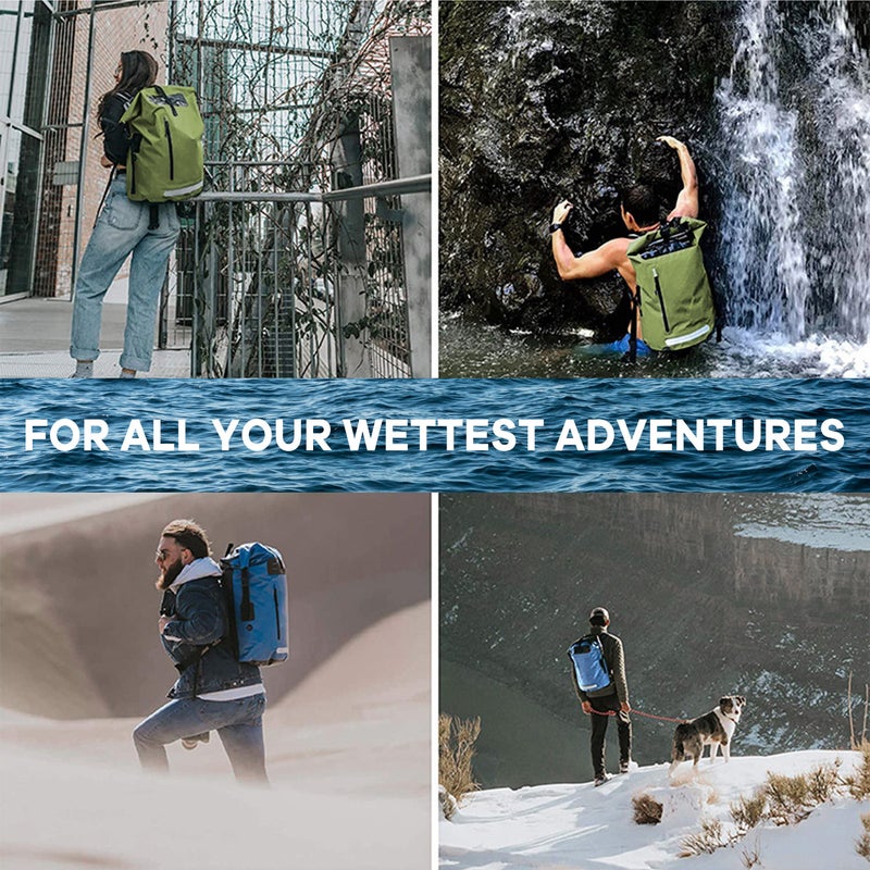 Waterproof Backpack Heavy Duty Roll-Top Dry Bag for Kayaking Rafting Boating - Image 5