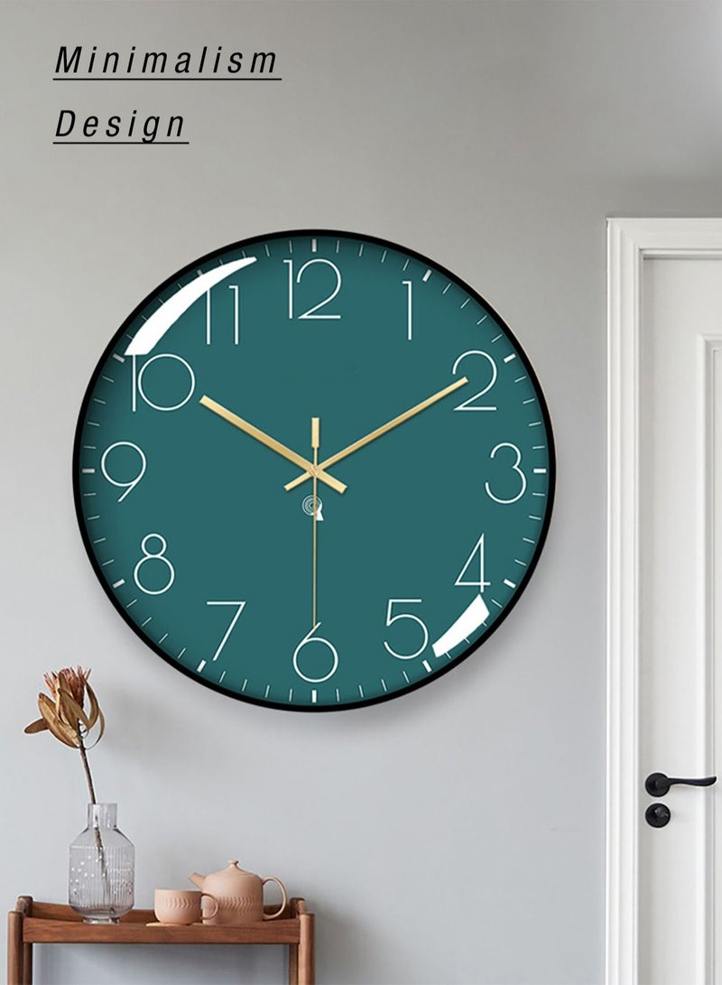 Merry Moments Modern Wall Clocks Wall Art Wall Decorative for Living Bedroom Kitchen Entryway Office Retail Mute Sweep Minimalism Design AA Battery Powered Black Frame Size 30cm or 12 inches Type E - Image 3
