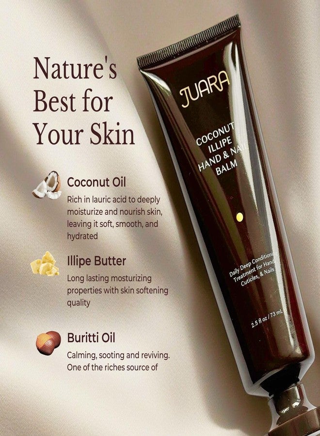 Juara Hand & Nail Balm - Anti Aging Hand Cream for Dry Cracked Hands - Cuticle Treatment with Coconut Oil & Shea Butter - Moisturizing Hand Cream for Women - Natural Ultra-Rich Hand Balm - Image 3