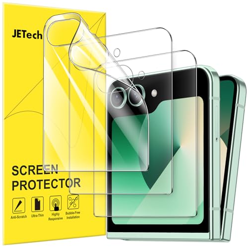JETech Front Screen Protector for Galaxy Z Flip7FE 2025 Z Flip 6 2024 Full Coverage PET Film Case Friendly HD Clear 3Pack - Image 1