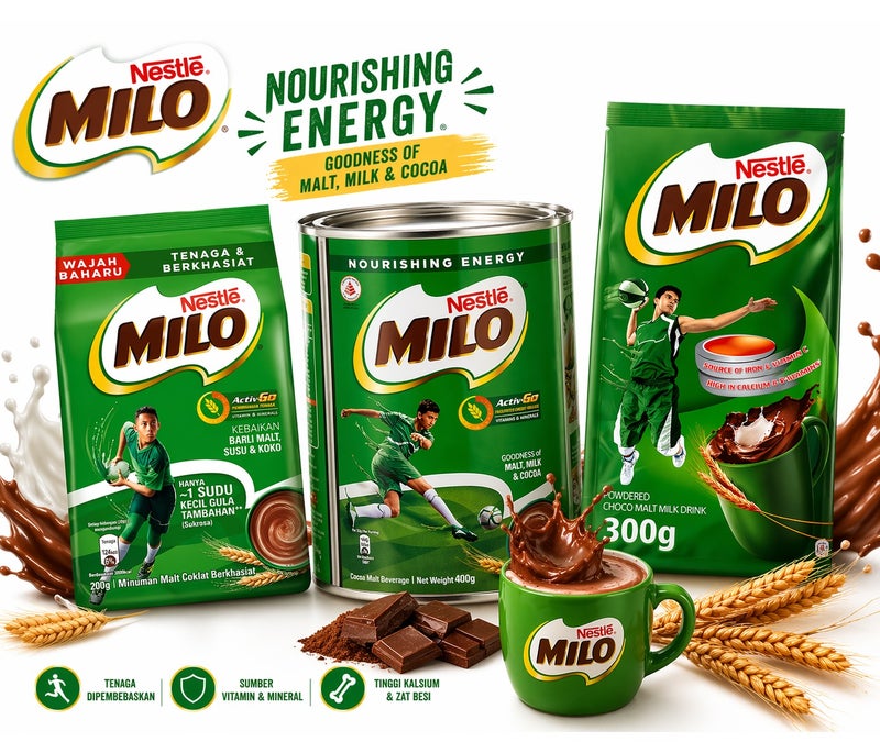 Nestle Milo Original Chocolate Powder Drink 400g + 200g + 300g