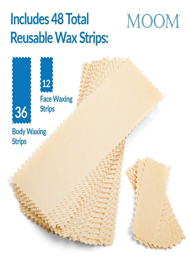 MOOM Waxing Hair Removal Strips for Men Polycotton, Specially Engineered for Maximum Hair Removal - Perfect for Back, Chest & Body Hair Wax (48 Count) 1 Pack - Image 4