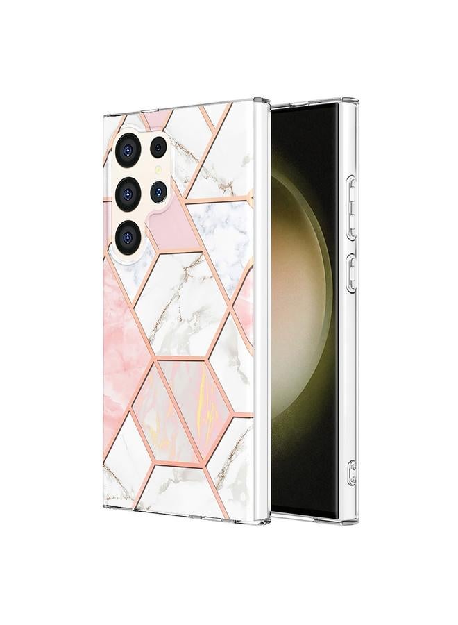 S-TOP Case For Samsung Galaxy S24 Ultra 5G Electroplating Splicing Marble TPU Phone Case - Image 1