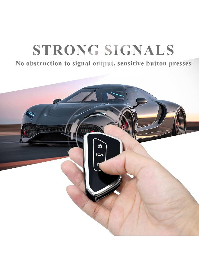 Car Key Case Cover & Protector for VW Tiguan , Golf 8 , Seat Leon, Skoda Octavia A8 , Cupra - Image 5