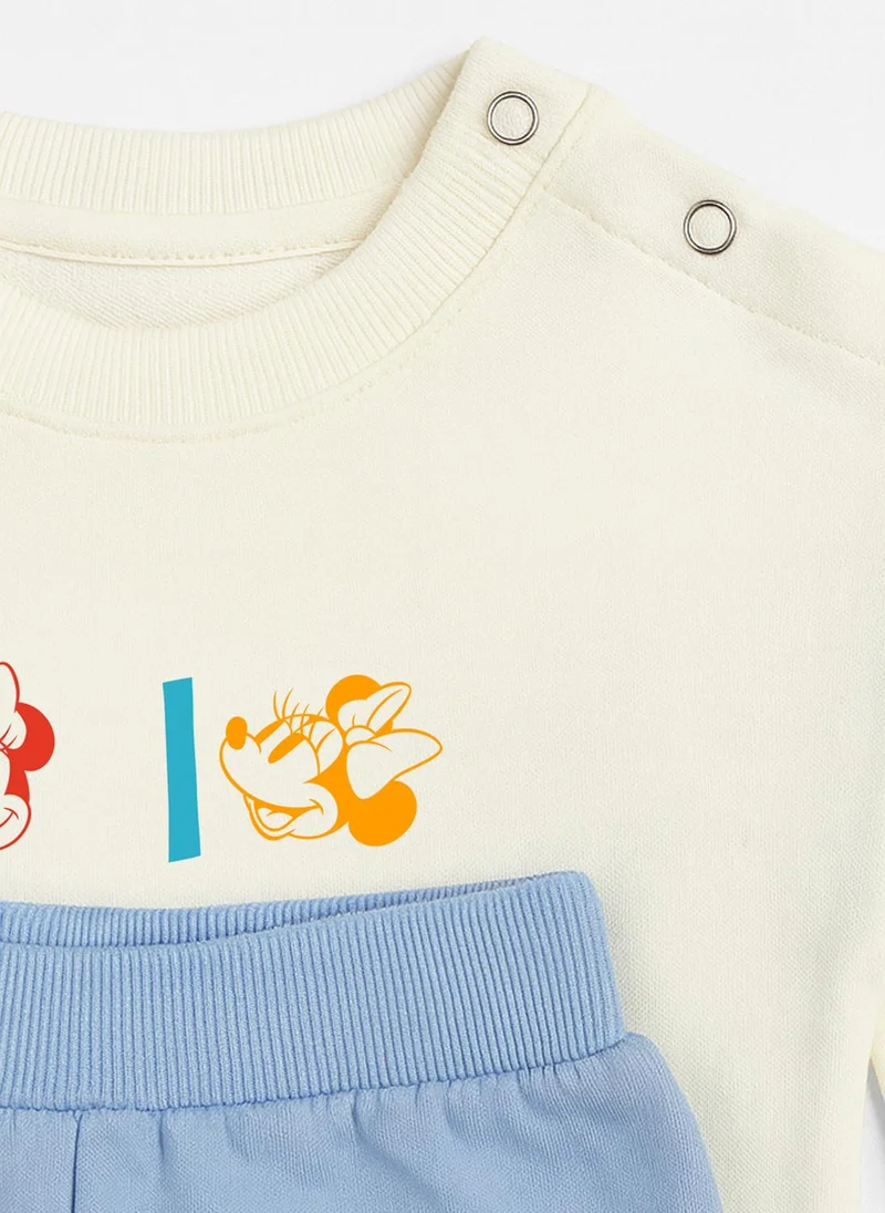 Nautinati Blue & White Nautinati White & Blue Typography Sweatshirt Set for Girls for Women | Best Price UAE