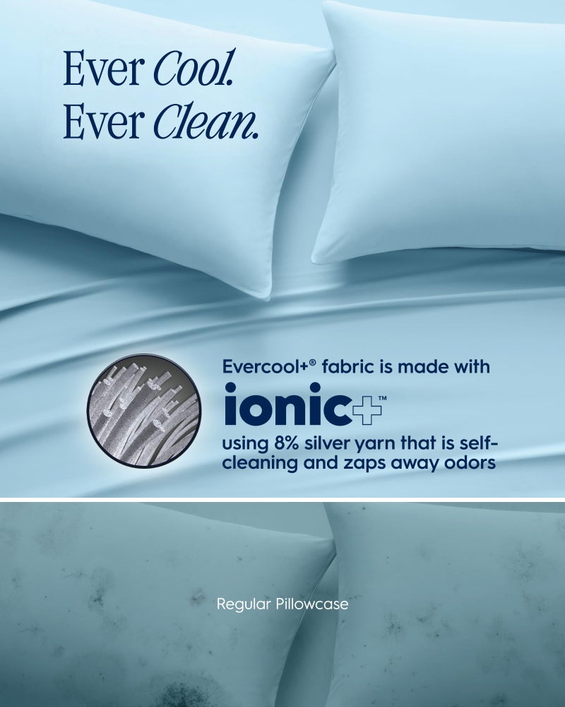 Rest REST Evercool+ Cooling Pillow Cases King - 2 Pillowcase for Sensitive Skin  Silver Infused Fabric for Hygienic Sleep  Silky Smooth for Curly Hair  High Elastic for Snug Fit (19x35 inches)  - Image 5