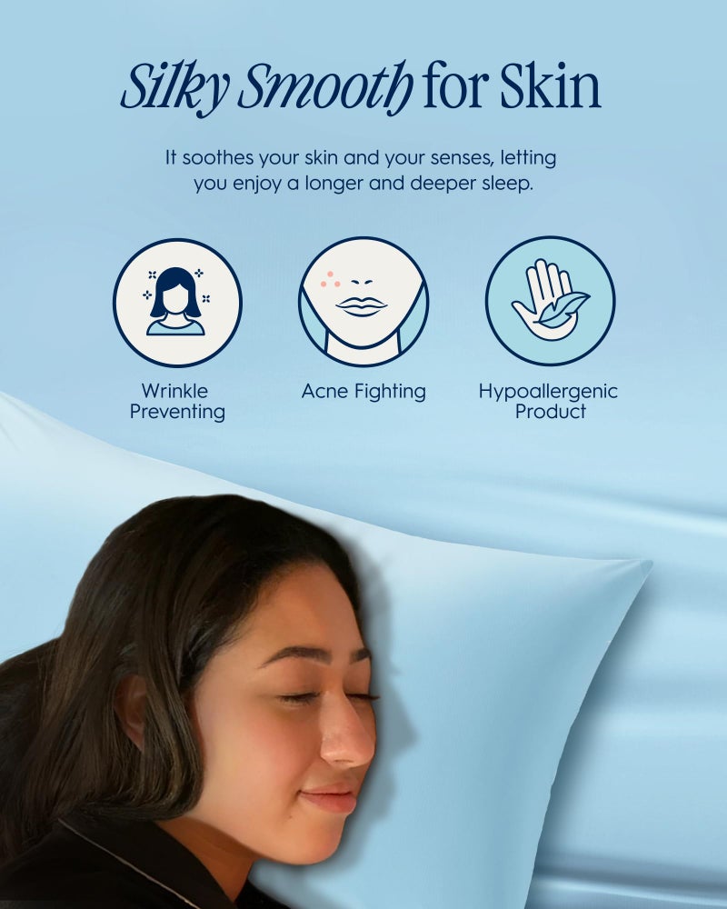 Rest REST Evercool+ Cooling Pillow Cases King - 2 Pillowcase for Sensitive Skin  Silver Infused Fabric for Hygienic Sleep  Silky Smooth for Curly Hair  High Elastic for Snug Fit (19x35 inches)  - Image 4