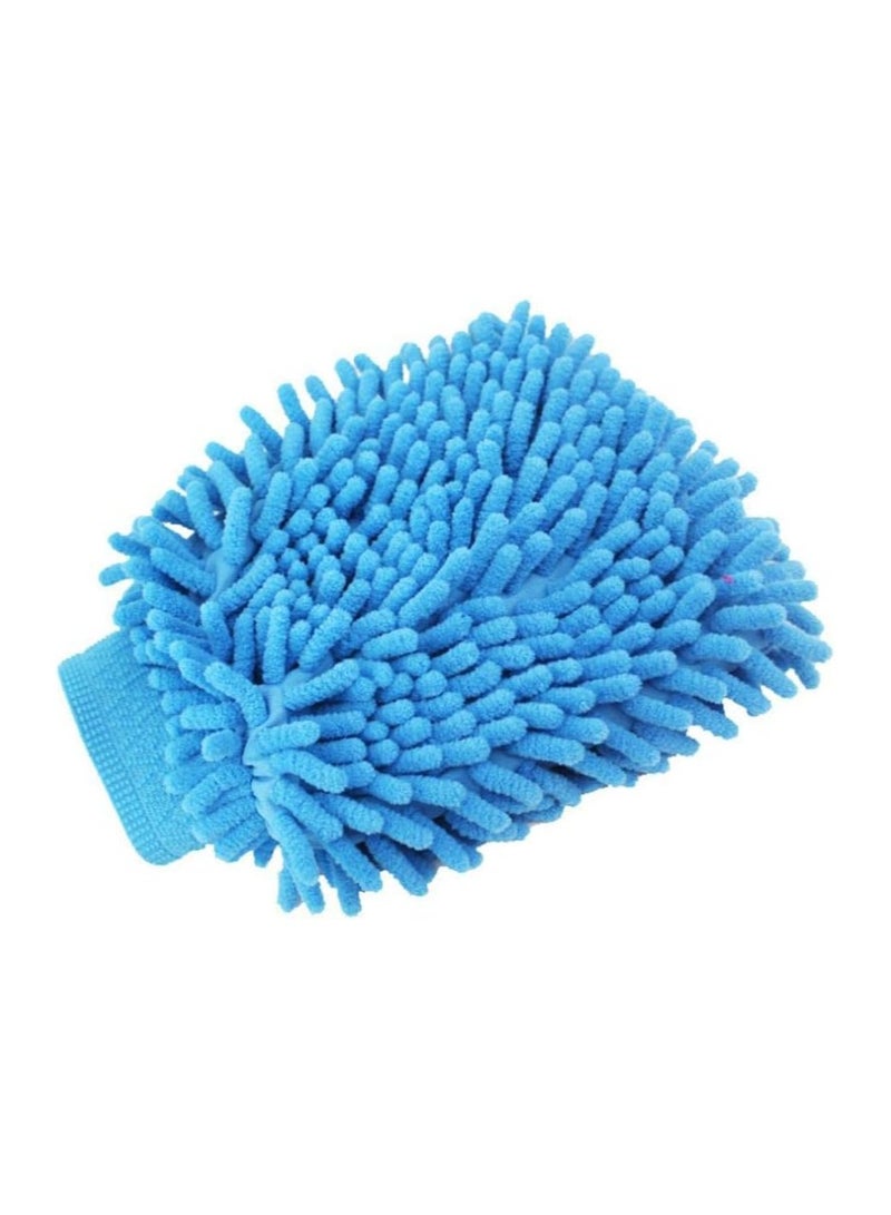 Car Wash Glove Universal Two Sided Coral Velvet Gloves Blue - Image 3