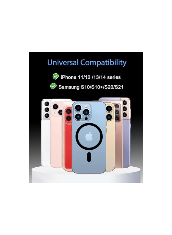 S-TOP Metal Ring Adhesive Sticker Rings Suitable for iPhone 12 13 14 15 Case Converter Kit Accessories Magnetic Car Magnet Mount Adapter Stickers Attachment Black, 4pcs - Image 3