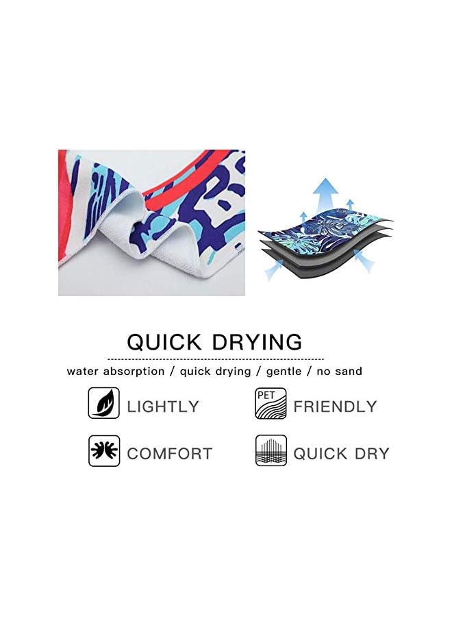 The Bros منشفة شاطئ بغطاء رأس رداء تغيير للبالغين كبيرة من الألياف الدقيقة بونشو مدمج مع غطاء رأس، نمط 1 - Image 4