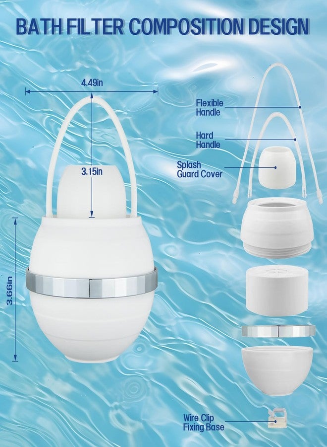 VALOME Bath Filter for Tub, 8 Stages Bathtub Water Filter, Bath Water Filter to Removes Lead, Chlorine and Fluoride, 2,500 Gallons of Filtration, Water Softener, BPA Free - Image 4