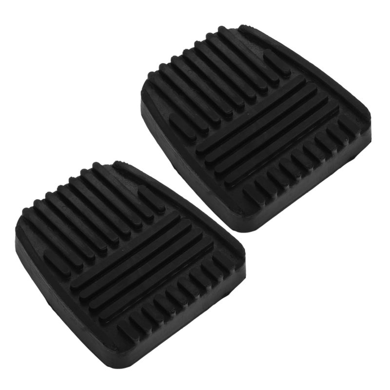 Nonslip Rubber Pedal Cover Set For Clutch And Hand Brake Black 2 Pieces - Image 2