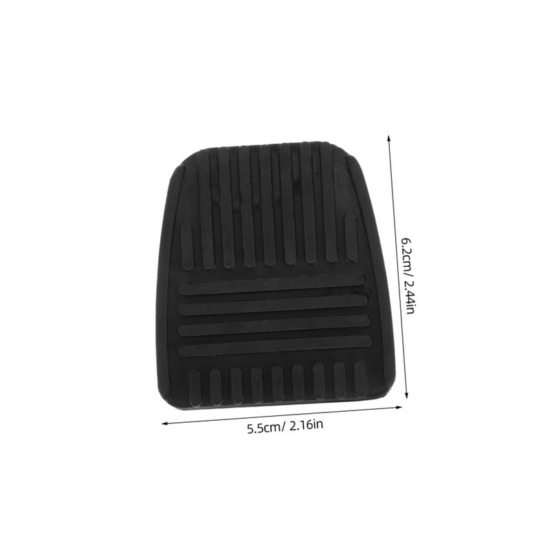 Nonslip Rubber Pedal Cover Set For Clutch And Hand Brake Black 2 Pieces - Image 3