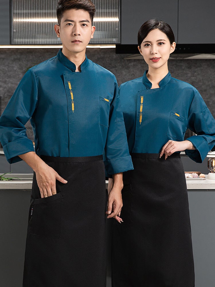 Jinkai Chef Clothing Chef Work Clothes Long-Sleeved Men'S And Women'S Clothing El Catering Kitchen Work Clothes - Image 4