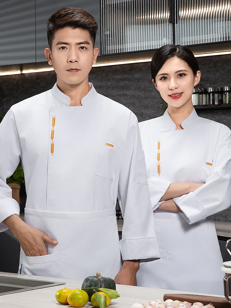 Jinkai Chef Clothing Chef Work Clothes Long-Sleeved Men'S And Women'S Clothing El Catering Kitchen Work Clothes - Image 2