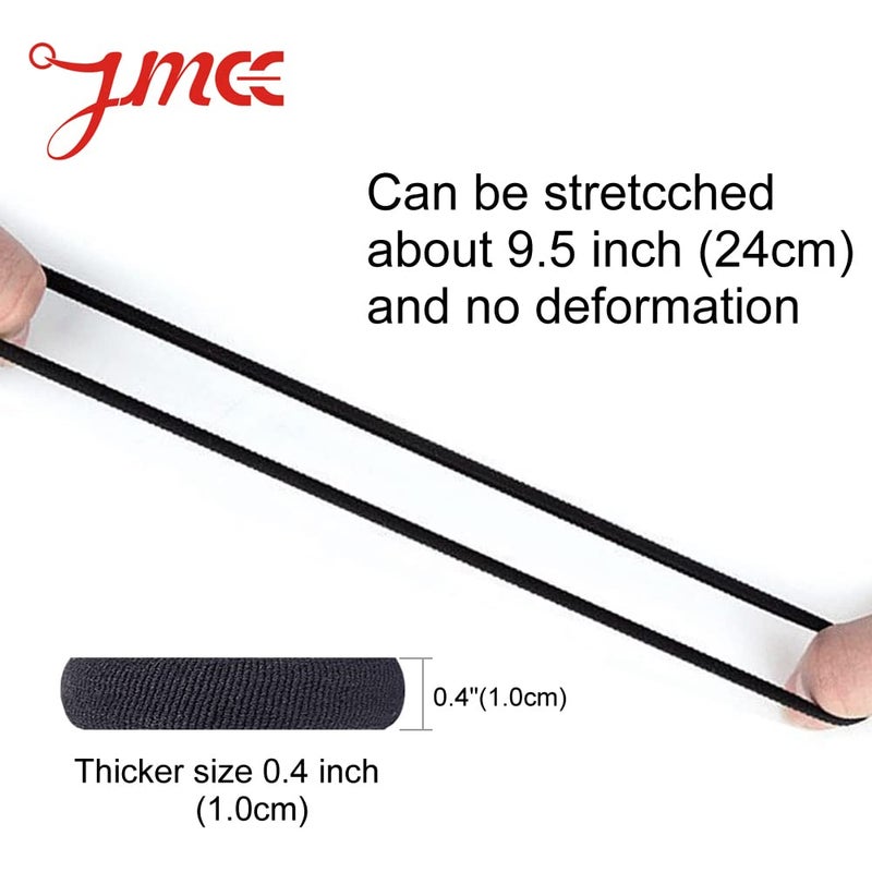 J-MEE Hair Bands Hair ties for Thick Hair 100PCS Seamless Cotton Simply Ponytail Holders Headband Scrunchies Hair Accessories No Crease Damage (Neutral Colors) - Image 2