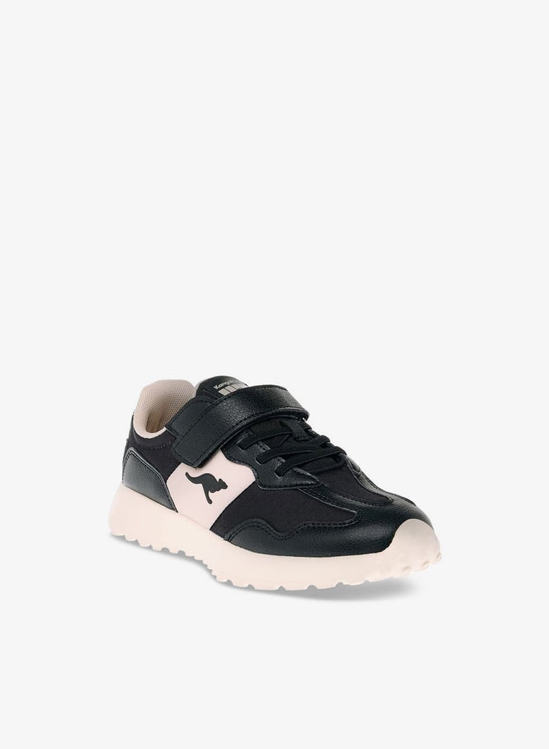 kangaROOS Girls' Colourblock Sports Shoes with Hook and Loop Closure - Image 2