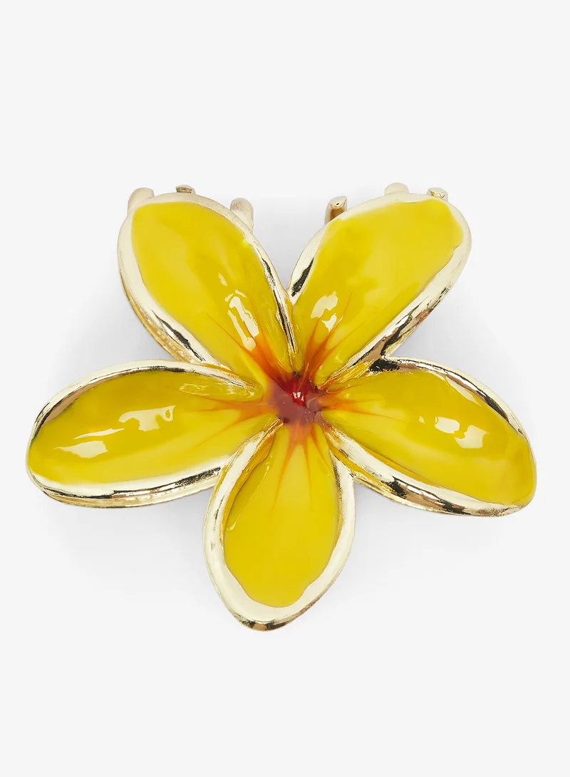 جينجر Metallic Flower Hair Claw