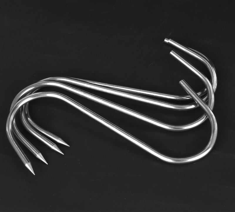 HONSHEN 20 pcs 5 Inch Meat Hooks S-Hook, 4mm Stainless Steel Meat Hook for Hanging,Chicken,Hunting,Smoking,Ribs,Fish,Beef,Poultry,Drying BBQ Grill Cooking (20 pcs 5inch Meat Hook) - Image 5