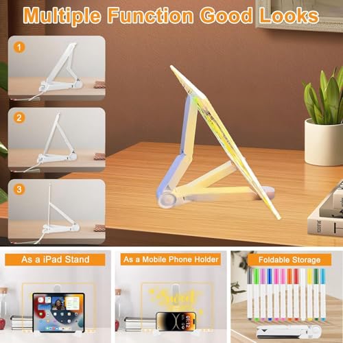 One94Store LED Acrylic Writing Board with 7 Pen & Light – 20x 20 cm DIY 3D Rewritable Message Pad, Personalized Night Lamp & LED Display for Home, Office Desk Decor & Gift - Image 5
