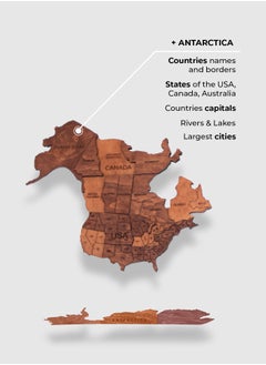 خريطة العالم الخشبية - إصدار البلوط: فن جدران فاخر مصنوع يدويًا لتزيين المنزل، يتميز بحدود الدول التفصيلية وجمال الخشب الطبيعي - pzsku/ZD25269F26598A860A4D4Z/45/_/1717660369/05efc876-6e98-4fd8-8f0a-e128a3a4e856