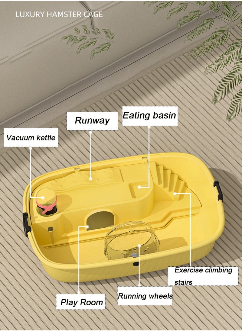 Kidle Hamster Cage Double-Layer Transparent Hamster Villa Panoramic Cage for Hamsters and Mouse Cage Small Pet House  - Image 2