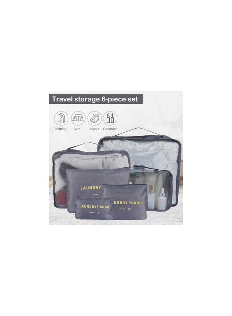 Mn 6pcs Set Travel Luggage Organizer Packing Cubes Set Storage Bag Waterproof Laundry Bag Traveling Accessories - Image 3