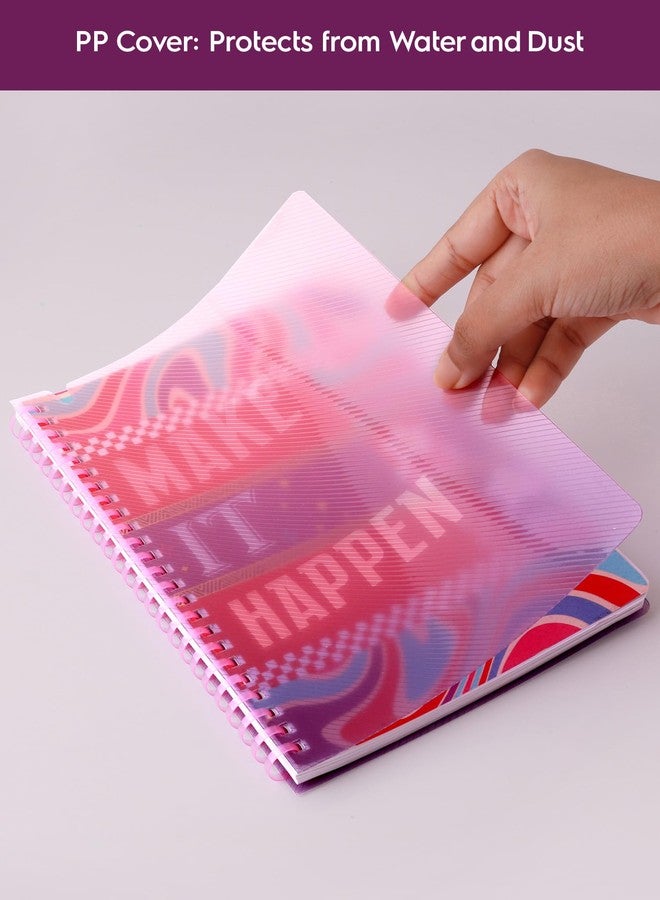 DOODLE A5 Soft Spiral Wiro Notebook with Elastic Band Closure & Pen Holder | Includes Stylish Pen | 160 Ruled Pages | Perfect for School, College & Office Use - Success Starter - Image 3