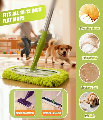 Hoapavi 6 Pack Reusable Microfiber Mop Pads Compatible with Swiffer Sweeper Mop, Washable Wet Mopping Pad Refills and Dry Sweeping Cloths for Hardwood, Vinyl, Tile, Laminate, and Multi-Surface Cleaning - Image 4