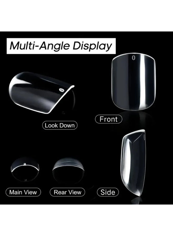 ميرا أطراف أظافر جل شفافة ناعمة قصيرة على شكل مربع 550 قطعة في العلبة من ميرا بروفيشنال - Image 4