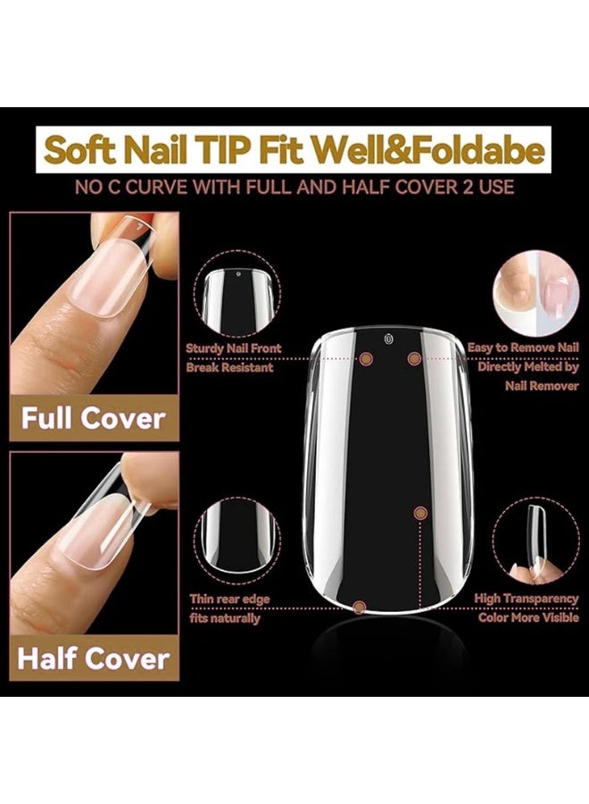 ميرا أطراف أظافر جل شفافة ناعمة قصيرة على شكل مربع 550 قطعة في العلبة من ميرا بروفيشنال - Image 5