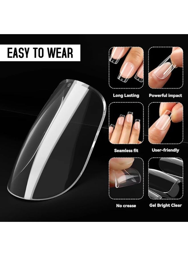 ميرا أطراف أظافر جل شفافة ناعمة قصيرة على شكل مربع 550 قطعة في العلبة من ميرا بروفيشنال - Image 2