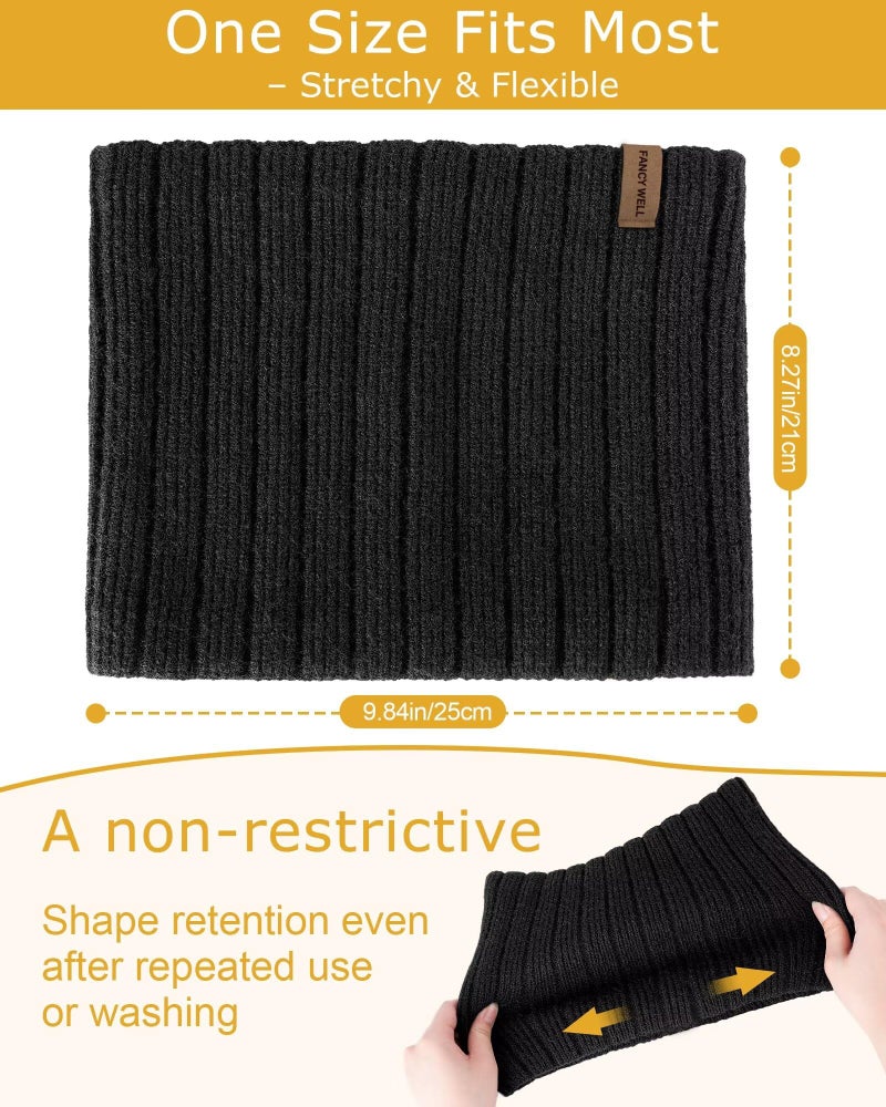 FANCY WELL Winter Neck Gaiter for Men â€“ 3 Pack Ski Neck Warmer, Fleece Face Mask Cover, Cold Weather Neck Scarf, Stretch Neck Warmers - Image 4