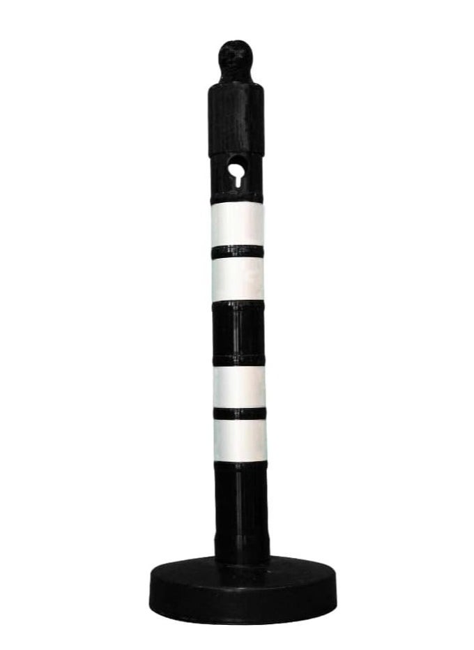 BERRY 120 CM Delineator Post - Black | Plastic Outdoor Warning Post with Sand Filled Weighted Base | Reflective Channelizer Post with Chain and Accessory Attaching Socket - pzsku/ZD252938D2655745BF70DZ/45/_/1723095692/3c09cb65-7291-4b45-8dc4-957480e1028d