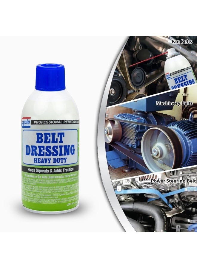 Cyclo Belt Dressing Heavy Duty 226g Automotive Belt Conditioner Spray Stops Squeal Improves Grip Reduces Slippage for Fan Belts V Belts Rubber Belts Car Maintenance Lubricant Treatment - Image 2