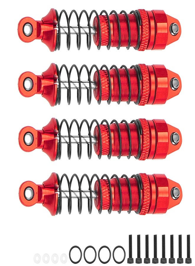 Vgoohobby Aluminum Front & Rear Shocks Absorber Dampers Suspension Shocks #7660 7665 Compatible with Traxxas 1/18 LaTrax Teton Desert Prerunner RC Car (Red) - Image 1
