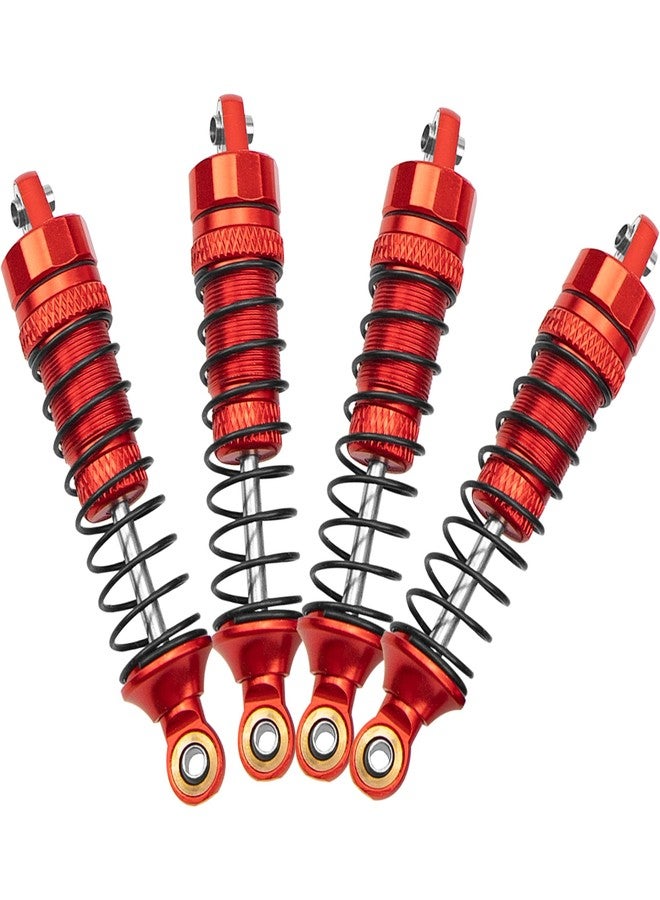 Vgoohobby Aluminum Front & Rear Shocks Absorber Dampers Suspension Shocks #7660 7665 Compatible with Traxxas 1/18 LaTrax Teton Desert Prerunner RC Car (Red) - Image 2