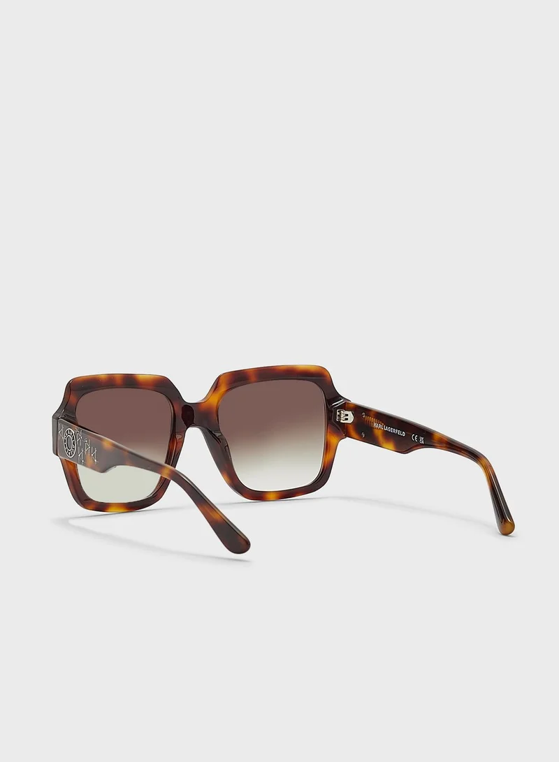 Karl Lagerfeld Modified Rectangle Shape Sunglasses