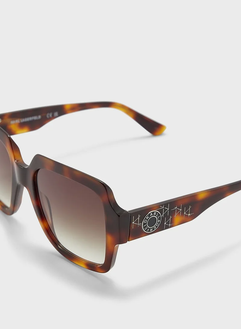 Karl Lagerfeld Modified Rectangle Shape Sunglasses