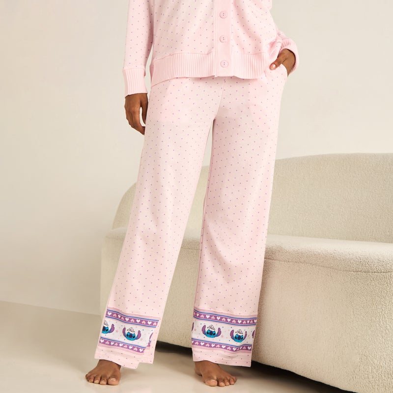 سبلاش فيڤ طقم بيجاما بطبعة غرز قميص بأزرار وبنطلون - Image 4