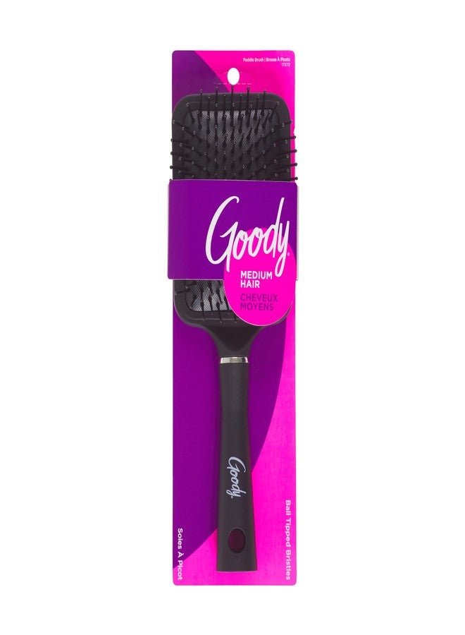 Goody Detangle It Paddle Brush, Black, Custom Style Detangler with Ball-Tipped Bristles, Use as a Detangling or Styling Brush to Tackle Tangles & Knots, For Medium Hair - Image 1