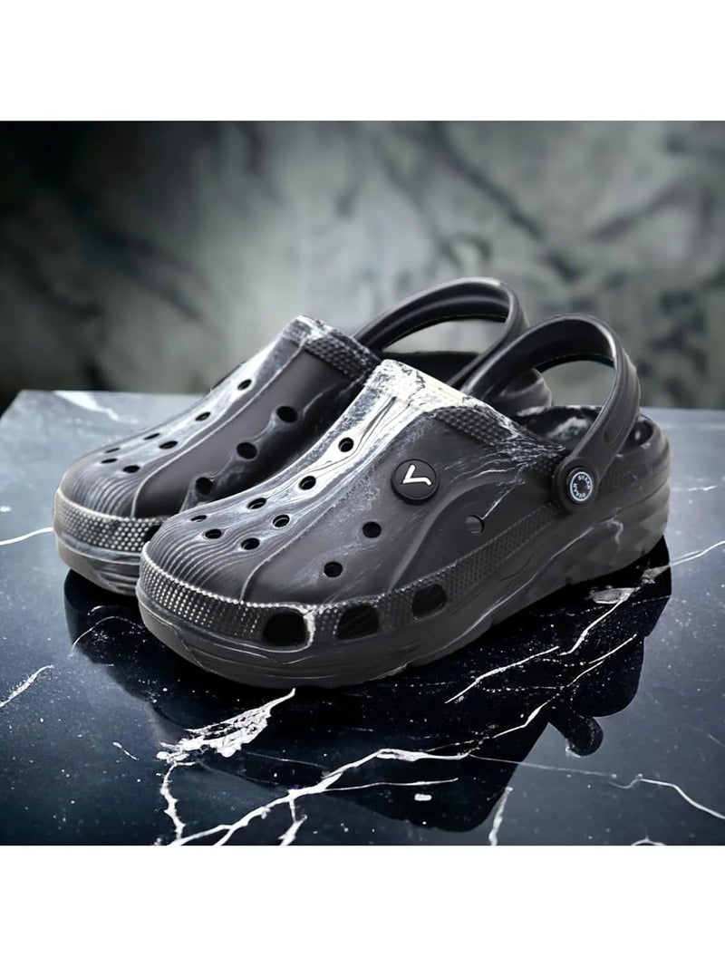 SVAAR صنادل سفاار الكلاسيكية بتأثير الرخام للرجال مع حزام خلفي قابل للتعديل - Image 2