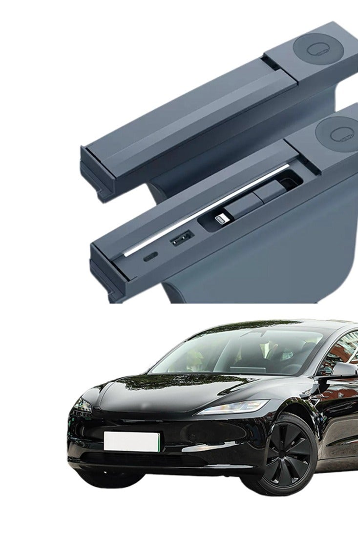 Retractable Car USB Charger, 2025 model, suitable for Tesla 3, supports mobile phone charging, Apple watch charging, and comes with a two-in-one telescopic cable. goodcar - Image 1